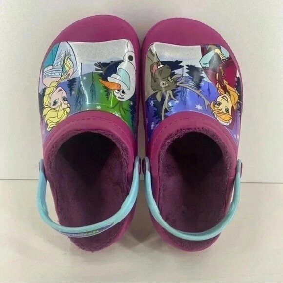CROCS Frozen Fleece Lined Classic Clog Junior Size 3 - Picture 8 of 9